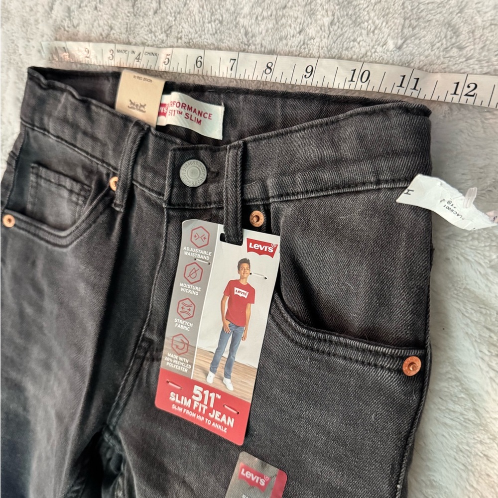 NWT- LEVIS boys 511- SLIM FIT JEAN SLIM FROM HIP TO ANKLE in FADED BLACK - Picture 12 of 12